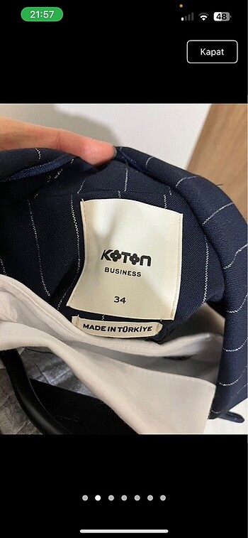 m Beden Koton Yelek