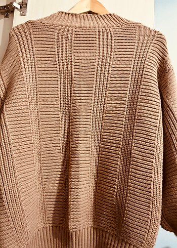 Kadın Kahverengi Örgü Hırka - Görsel 5