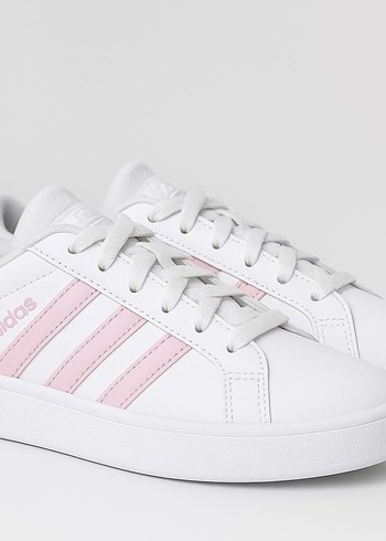 Adidas Beyaz Pembe Çizgili Kadın Spor Ayakkabı