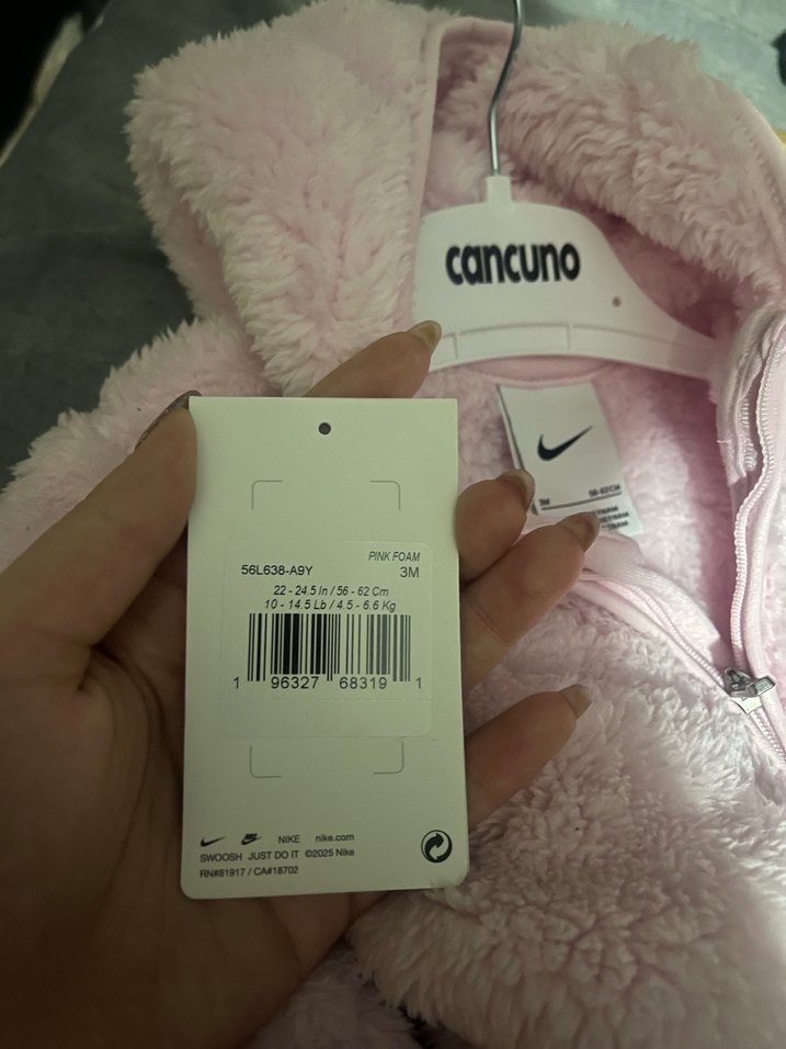 NİKE Kürklü Bebek Tulumu 0-3 ay - Görsel 5