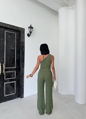 Zara TEK OMUZ GOFRE YAZLIK İKİLİ TAKIM