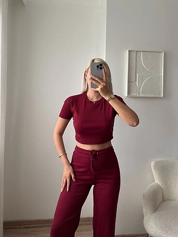 PİNTEREST TREND BORDO SPORT İKİLİ TAKIM