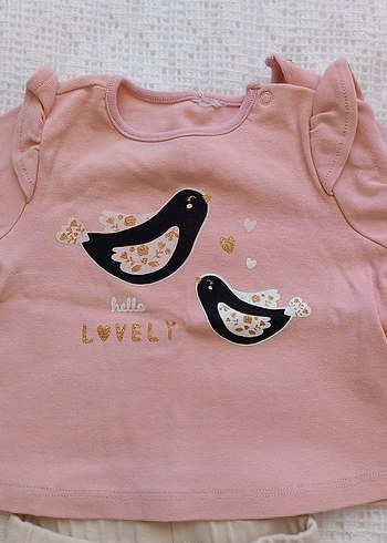 Pembe Uzun Kollu Bebek Takımı - Görsel 3