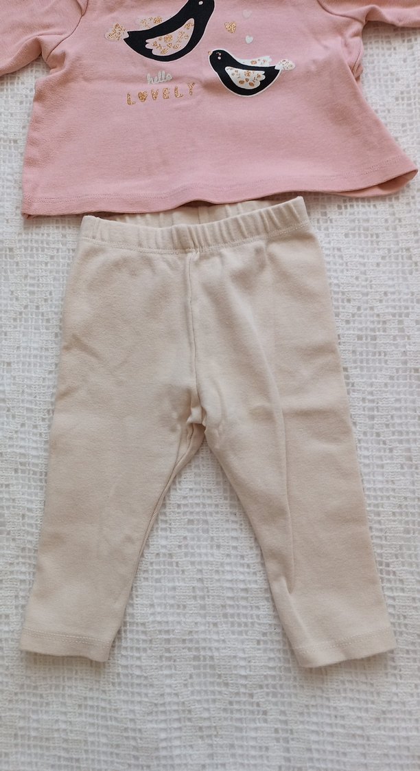 Pembe Uzun Kollu Bebek Takımı - Görsel 2