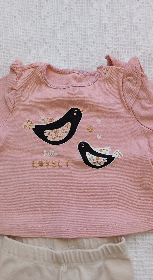 Pembe Uzun Kollu Bebek Takımı - Görsel 3