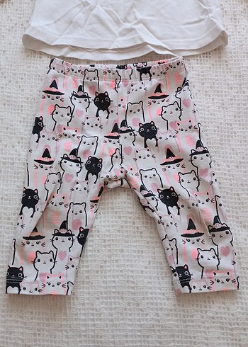 Dantel Detaylı Beyaz Uzun Kollu Bebek Kız Takımı - Görsel 3