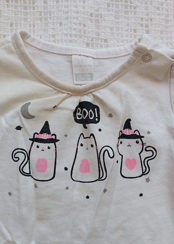 Dantel Detaylı Beyaz Uzun Kollu Bebek Kız Takımı - Görsel 2