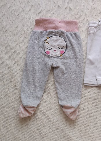 Gri Bebek Kız Takımı Uzun Kollu - Görsel 3