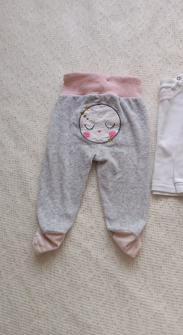 Gri Bebek Kız Takımı Uzun Kollu - Görsel 3
