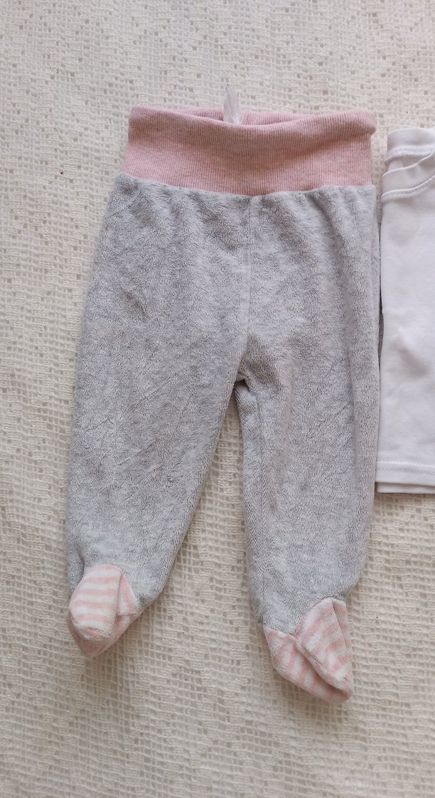 Gri Bebek Kız Takımı Uzun Kollu - Görsel 2