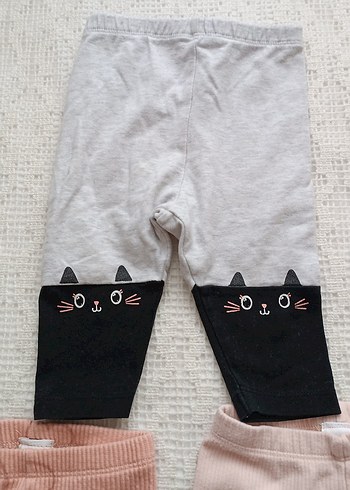 Kız Çocuk Pembe Pastel Pamuklu Tayt - Görsel 2