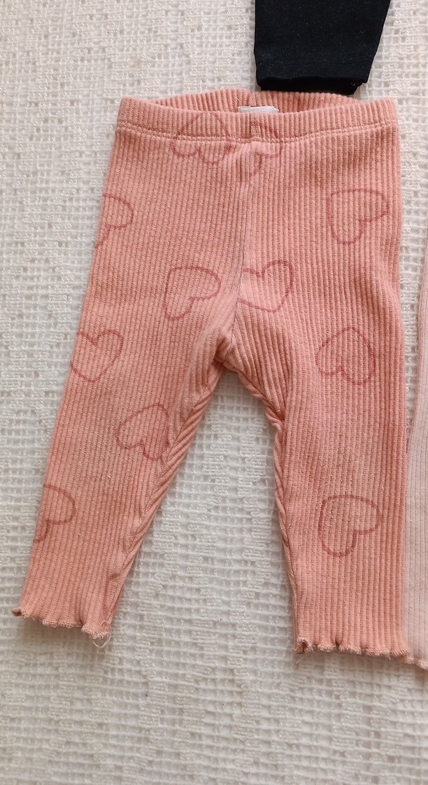 Kız Çocuk Pembe Pastel Pamuklu Tayt - Görsel 3