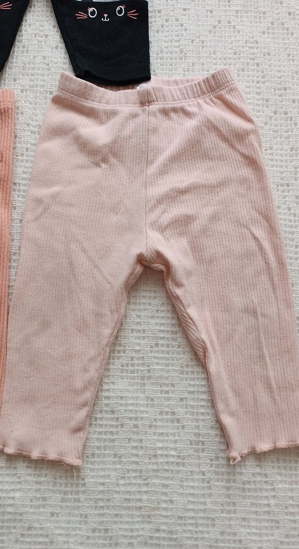 Kız Çocuk Pembe Pastel Pamuklu Tayt - Görsel 4