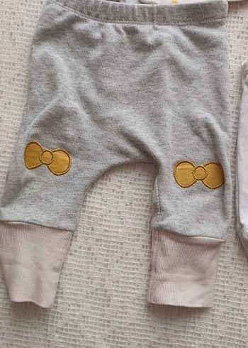 Bebek Kız Örgü Üçlü Takım Gri Beyaz - Görsel 3