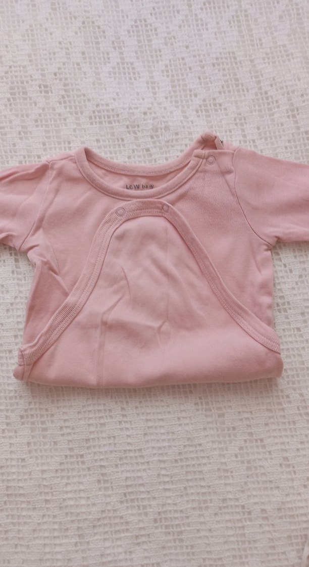 Dantel Detaylı Pembe Bebek Kız Uzun Kollu Takım - Görsel 4