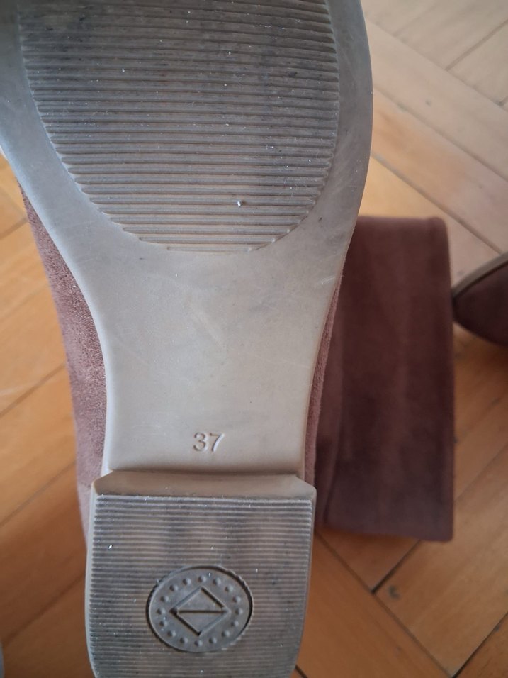 Kahverengi Süet Kadın Dolgu Topuklu Bot - Görsel 4