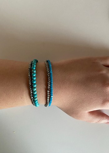 Uzun Turkuaz Boncuklu Bohem Kadın Kolyesi - Görsel 4