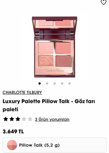 Charlotte Tilbury pillow talk far paleti - Görsel 2