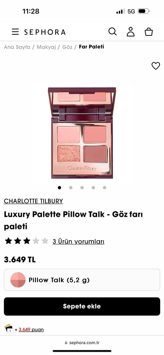 Charlotte Tilbury pillow talk far paleti - Görsel 2