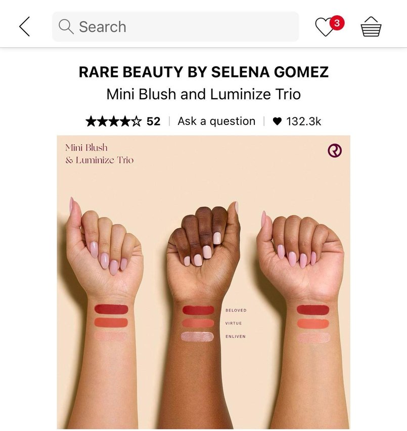 Rare Beauty mini blush & highlighter set - Görsel 5