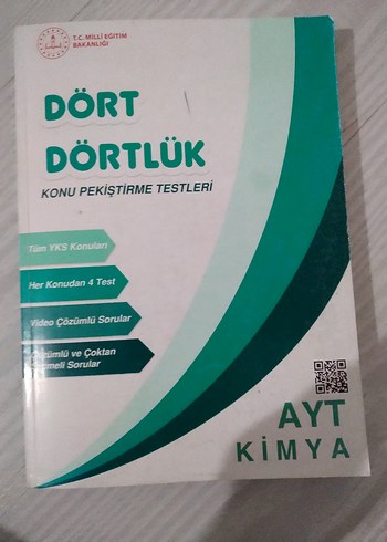 AYT Kimya Dört Dörtlük Konu Pekiştirme Testleri