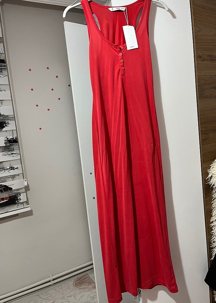 Mango etiketli uzun elbise - Görsel 1