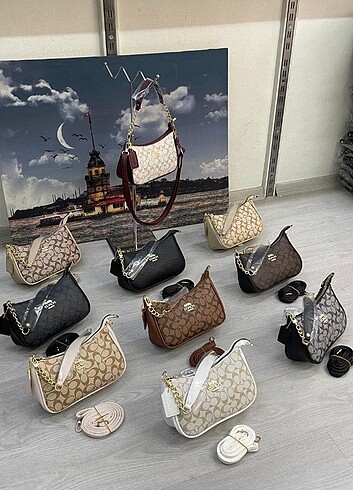 Beden çeşitli Renk Coach zincir askılı