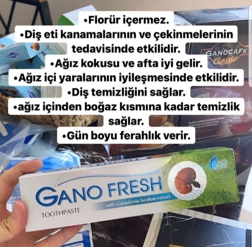 Florür İçermeyen Helal Sertifikalı Gano Fresh Diş Macunu - Görsel 2
