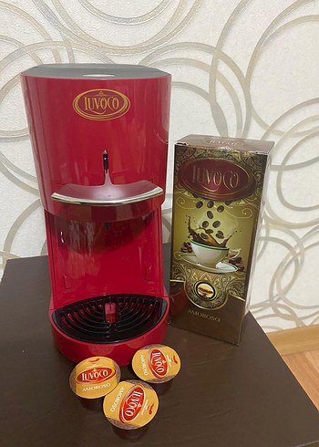 Kırmızı LUVOCO Kahve Makinesi - Görsel 2