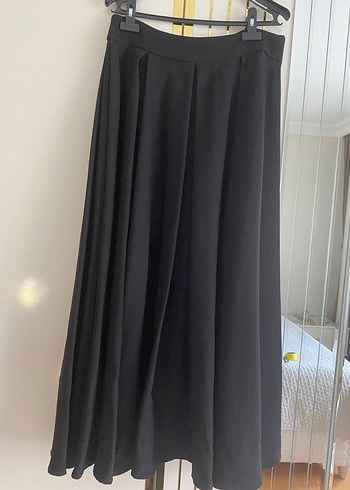 Düğmeli Siyah Kadın Blazer Ceketli etekli takım - Görsel 2