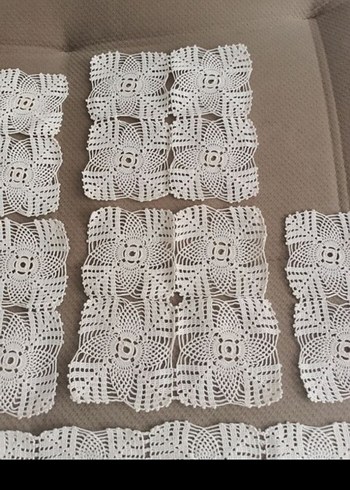  Beden Bohem Tarzı El Yapımı Beyaz Dantel Motif