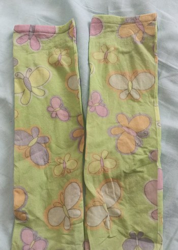 LC Waikiki Kız Çocuk Pastel Renkli Kelebek Desenli Çorap