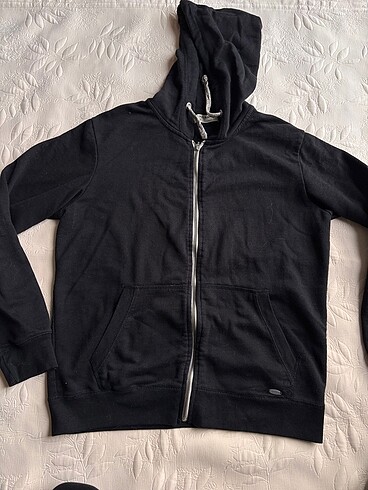 Pull and bear siyah fermuarlı sweat