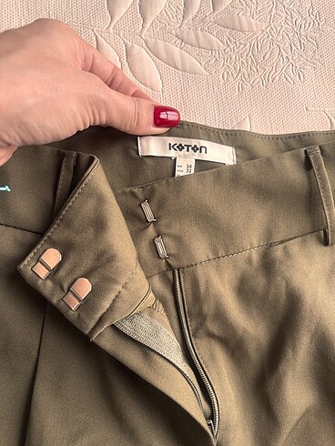 xs Beden Koton yüksek bel pantolon