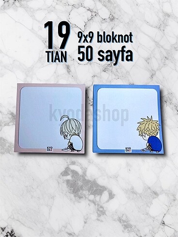 19Tian Bloknot Set