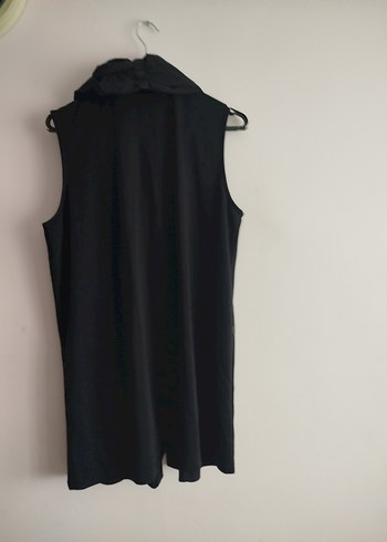 Düğmeli Siyah Gotik Yüksek Yakalı Kolsuz Yelek - Görsel 5