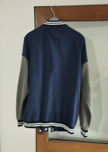 Erkek Çocuk Mavi Gri Baskılı Düğmeli Ceket - Görsel 6