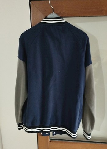 Erkek Çocuk Mavi Gri Baskılı Düğmeli Ceket - Görsel 5