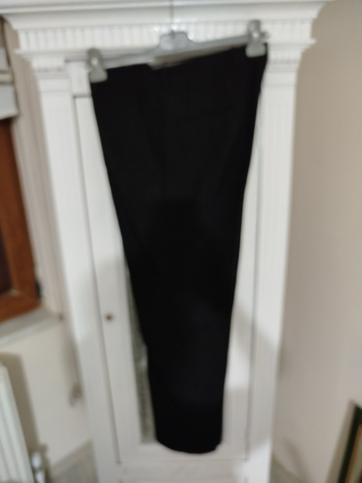 erkek Siyah Fitilli Kumaş Pantolon Velcro - Görsel 3