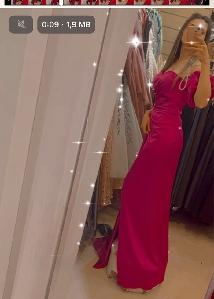 Pembe abiye elbise - Görsel 3