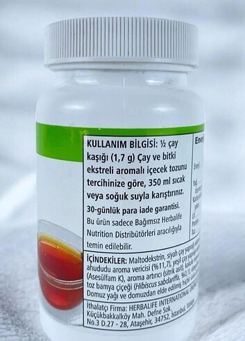 Beden Herbalife Ahududu Aromalı Çay