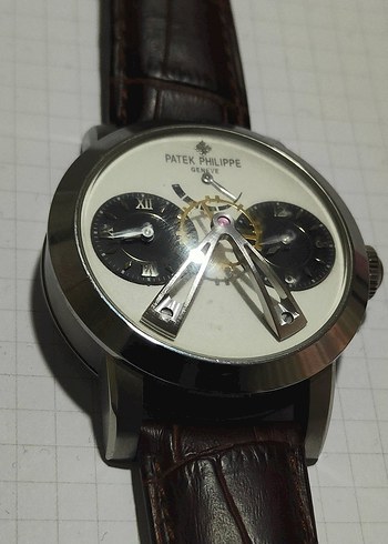 Bej Patek Philippe Erkek Saat koleksiyonluk replika - Görsel 2