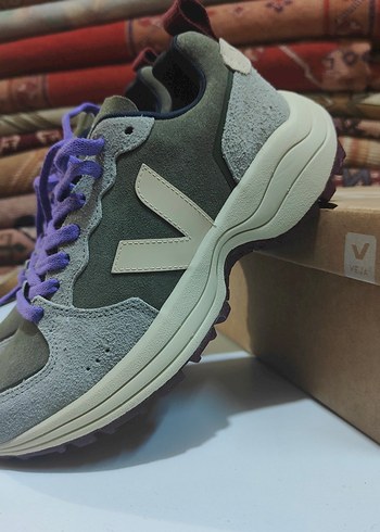 Süet Veja Spor Kadın Sneakers Mor - Görsel 3