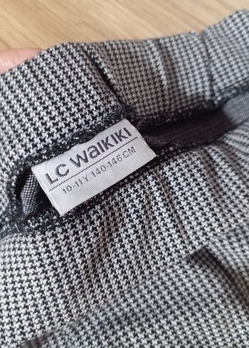 Kız Çocuk Gri Kot Pliseli Normal Kesim Pantolon - Görsel 2