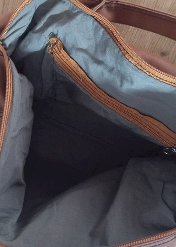 Kahverengi Deri Kadın Çanta - Görsel 5