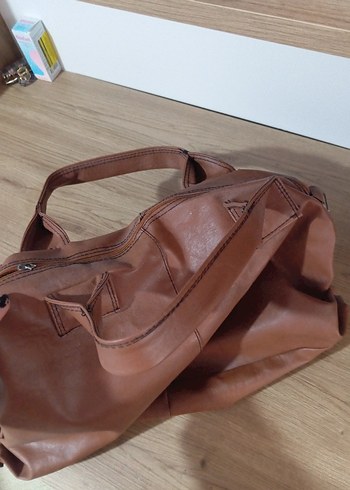 Kahverengi Deri Kadın Çanta - Görsel 2