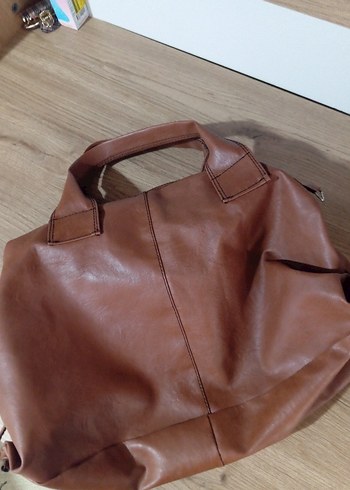 Kahverengi Deri Kadın Çanta - Görsel 3