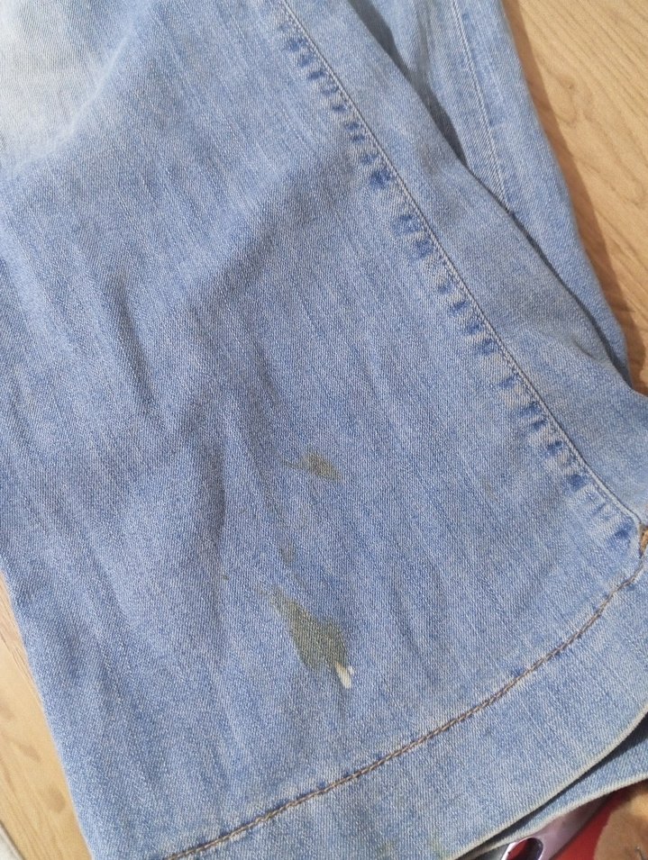 Vintage Düşük Bel İspanyol paça Mavi Kot - Görsel 5