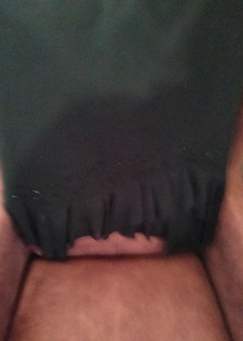 Siyah Fırfırlı Midi Gotik Mini Etek - Görsel 2