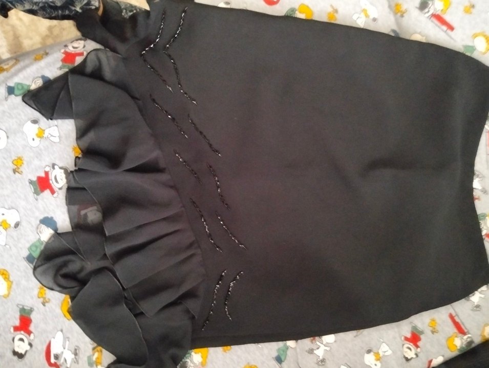 Siyah Fırfırlı Midi Gotik Mini Etek - Görsel 3